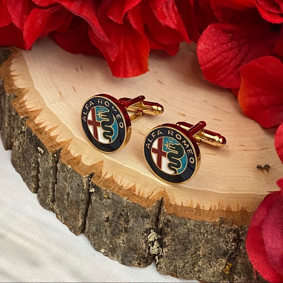 Alfa Romeo Luxury Car Logo Inspired Cufflinks - Picture 7 of 13